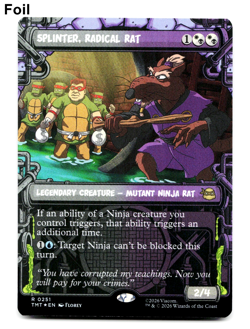 Splinter, Radical Rat (Showcase) - FOIL - MTG: Teenage Mutant Ninja Turtles - Image 1