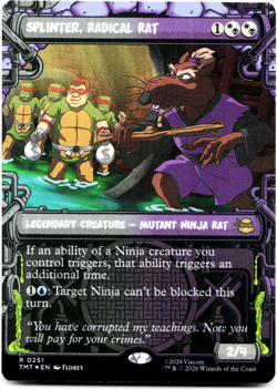 Splinter, Radical Rat (Showcase) - FOIL - MTG: Teenage Mutant Ninja Turtles - Image 3
