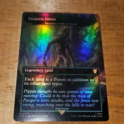 The Lord of the Rings Fangorn Forest Legendary Land Foil Rare MTG Commander 2023 - Image 1