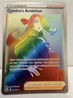 Pokemon Cynthia's Ambition Secret Rare Full Art Holo 178/172 Brilliant Stars - Image 1