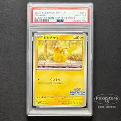 PSA 10 Pikachu 242/SV-P JPN Promo Illustration Contest 2024 Pokemon GEM MINT - Image 1