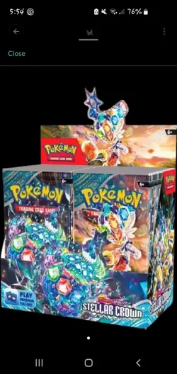 Pokemon TCG: Scarlet & Violet Stellar Crown Factory Sealed Booster Box - Image 1