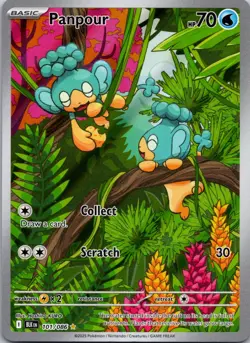 Panpour 101/086 NM Pokemon Card TCG Black Bolt IR Illustration Rare - Image 1