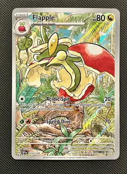Pokemon TCG SV08 Surging Sparks - Flapple Illustration Rare 210/191 - Near Mint - Image 1
