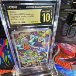 Pokemon Rotom 074/063 Japanese Card Heat Wave Arena 2025 CGC 10 Art Rare Holo - Image 1