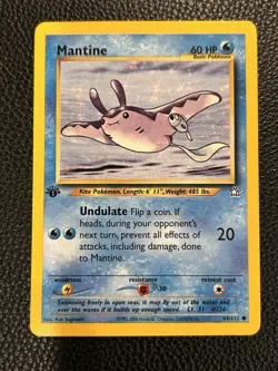Pokemon Mantine Common 1st Edition Neo Genesis 064/111 NM - Image 1