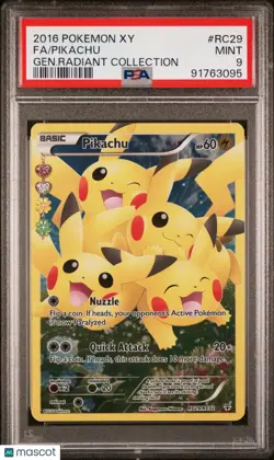 2016 Pokemon XY Generations Radiant Collection Pikachu #RC29 FA PSA 9 - Image 1
