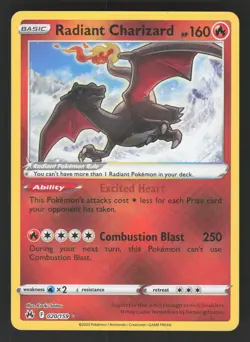 Radiant Charizard 020/159 Pokemon TCG Crown Zenith NM - Image 1