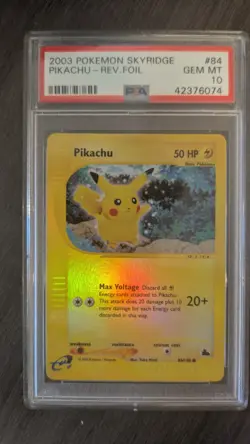 PSA 10 Reverse Holo Pikachu #124 Skyridge Pokemon 2003 GEM MINT - Image 1