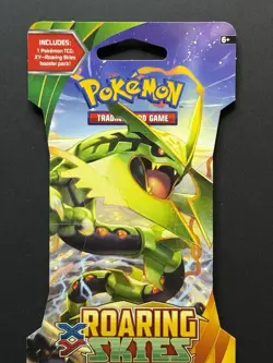 Pokemon XY Roaring Skies Sleeved Booster Pack Rayquaza Art - Image 1