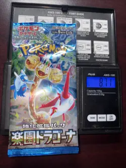 Heavy 8.71g Pokemon Sealed Dragona Paradise Japanese Booster Pack - Image 1