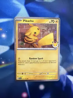 Pokemon TCG Pikachu 051/162 2026 Pokemon Day Stamped Cosmos Holo Promo Mint - Image 1