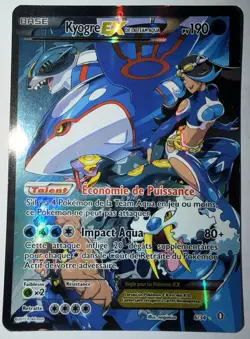 Pokemon XY Double Crisis Team Aqua's Kyogre EX Full Art 6/34 NM Condition-French - Image 1