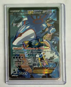 Pokemon XY Double Crisis Team Aqua's Kyogre EX Full Art 6/34 NM Condition-French - Image 4