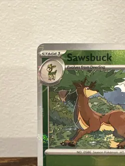 Pokemon Sawsbuck Master Ball Pattern 007/086 Sv: White Flare Holo - Image 3