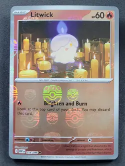 Litwick 016/086 Master Ball Pattern White Flare Pokemon TCG - Image 1