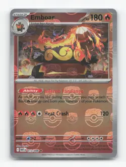 Pokemon TCG - Emboar 013/086 Rare White Flare Master Ball - - Image 1