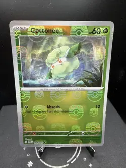 Pokemon TCG SV White Flare Cottonee 004/086 Master Ball Reverse Holo Common NM! - Image 1