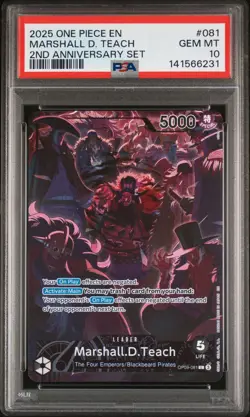 One Piece English - Marshall D. Teach 2nd Anniversary Set OP09-081 - PSA 10 - Image 2
