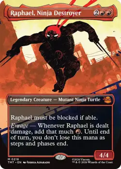 MTG Raphael, Ninja Destroyer - Foil - Borderless, NM-Mint, English Teenage Mutan - Image 1