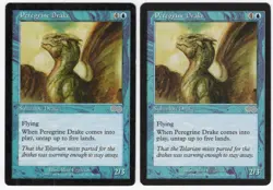 Peregrine Drake x2 2x 1998 Urza's Saga Blue Uncommon Creature MTG LP AZ2 - Image 1