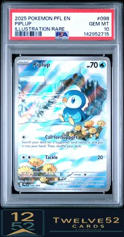 2025 Pokemon Pfl En-Phantasmal Flames Piplup 10 PSA - Image 1