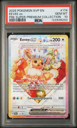 2025 POKEMON SVP EN-SV BLACK STAR PROMO #174 EEVEE EX PSA 10 - Image 1