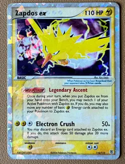 Zapdos ex 116/112 Secret Rare Hidden Legends 2004 Holo Pokemon Vintage - ENG - Image 1