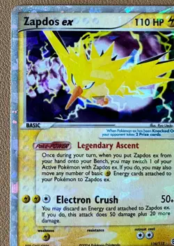 Zapdos ex 116/112 Secret Rare Hidden Legends 2004 Holo Pokemon Vintage - ENG - Image 3