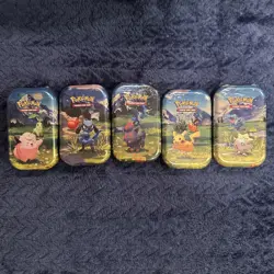 LOT OF 5 SEALED ✅ Pokemon TCG Ascended Heroes MINI TINS Brand New Art Set - Image 1