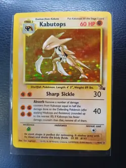 Pokemon TCG Fossil Kabutops 9/62 Holo Rare 💎💎💎 - Image 1
