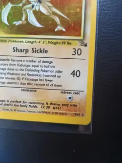 Pokemon TCG Fossil Kabutops 9/62 Holo Rare 💎💎💎 - Image 3