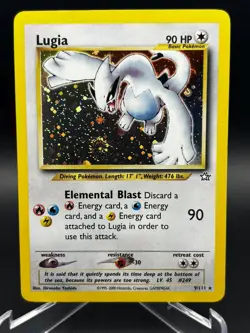 2000 Lugia 9/111 Neo Genesis Holo Rare Pokemon WOTC SWIRL Vintage LP - Image 1