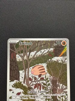 Pokemon TCG Swinub 165/159 Sv09: Journey Together Illustration Rare Near Mint - Image 2