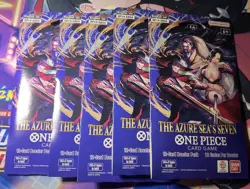 One Piece TCG The Azure Sea's Seven Factory Sealed Booster OP-14 EB04 LOT OF 5! - Image 1