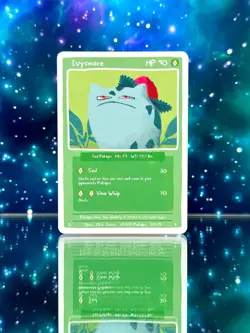Pokepu S1, 1st Ed. - Ivysmore (Ivysaur) - Pokemon Fan Art & Derpy Parody Card - Image 1