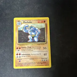 Machoke Base Set 34/102 Uncommon Pokemon Card Unlimited 1999 D12 - Image 1