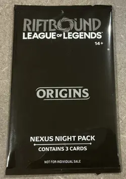 Riftbound Origins Nexus Night Pack (Sealed) English 3-Card Promo Pack - Image 1