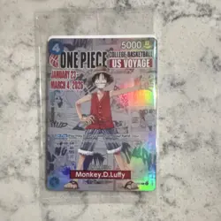 Bandai One Piece CCG Monkey.D.Luffy US Voyage ST14-001 Holo Character Card - Image 1