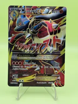 Pokemon TCG M Lucario EX Holo Full Art Ultra Rare Card 55a/111 - Image 1