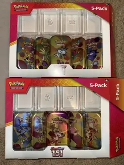 Pokemon 151 Mini Tins Complete Set with Coins and Art Cards - NO PACKS - Image 1