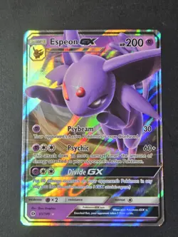 Pokemon Espeon GX Ultra Rare Holo SM Base Set 61/149 200 HP Trading Card - Image 1
