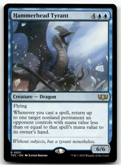 Hammerhead Tyrant #21 MTG Tarkir Dragonstorm TDC NM X1 - Image 1