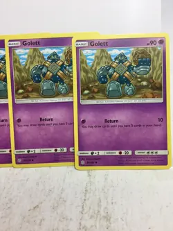 LOT OF 4X GOLETT 89/236 COMMON POKEMON NM/M FRESH FROM PACK - Image 2