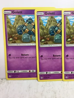 LOT OF 4X GOLETT 89/236 COMMON POKEMON NM/M FRESH FROM PACK - Image 3