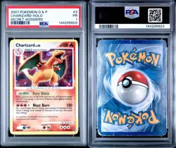 2007 Pokemon Diamond & Pearl Secret Wonders #3 Charizard Holo PSA 1 - Image 3