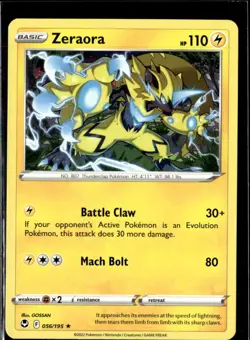 Pokemon Zeraora 056/195 Silver Tempest Non Holo Rare 5 Card Lot - Image 1