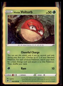 Pokemon Hisuian Voltorb 002/189 Cosmo Holo Rare Astral Radiance - Image 1