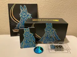 Pokemon Mega Evolution Lucario EMPTY ETB Box + Guide + Dice + Coin + Dividers - Image 1