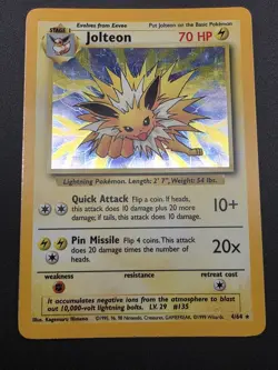Pokemon TCG Jolteon Jungle 4/64 Holo Unlimited (No Symbol Misprint) - Image 1